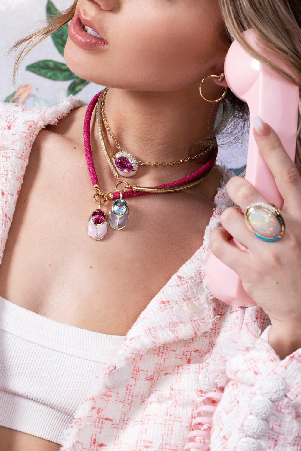 Purple Opal Sugar And Spice Oval Necklace - Image 3
