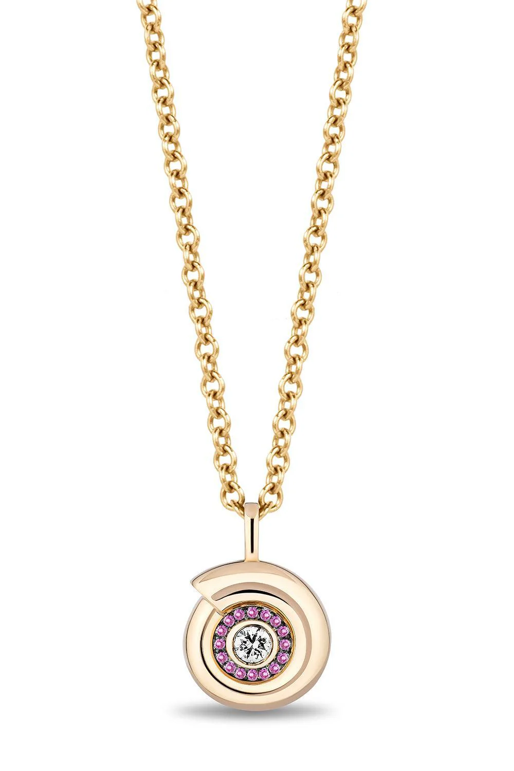Sapphire Mini Nautilus Pendant
