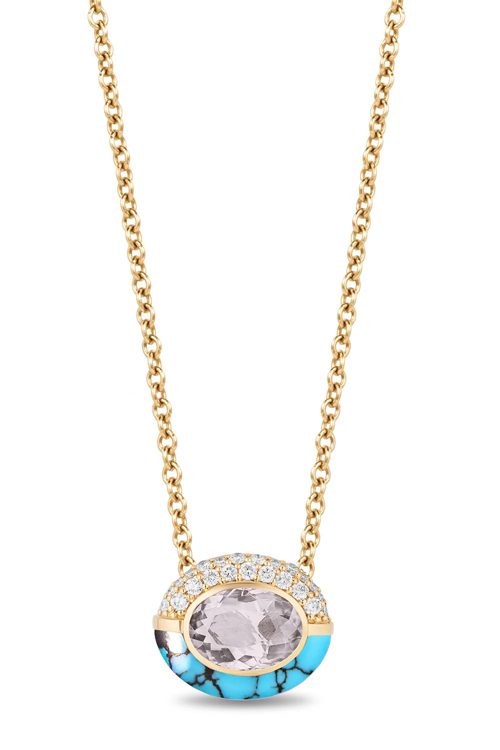 Sugar and Spice Oval Morganite Necklace