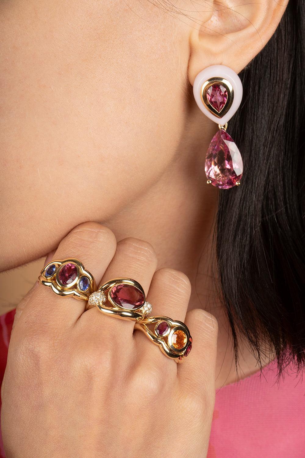 Topaz Adela Drip Drop Earrings - Image 2