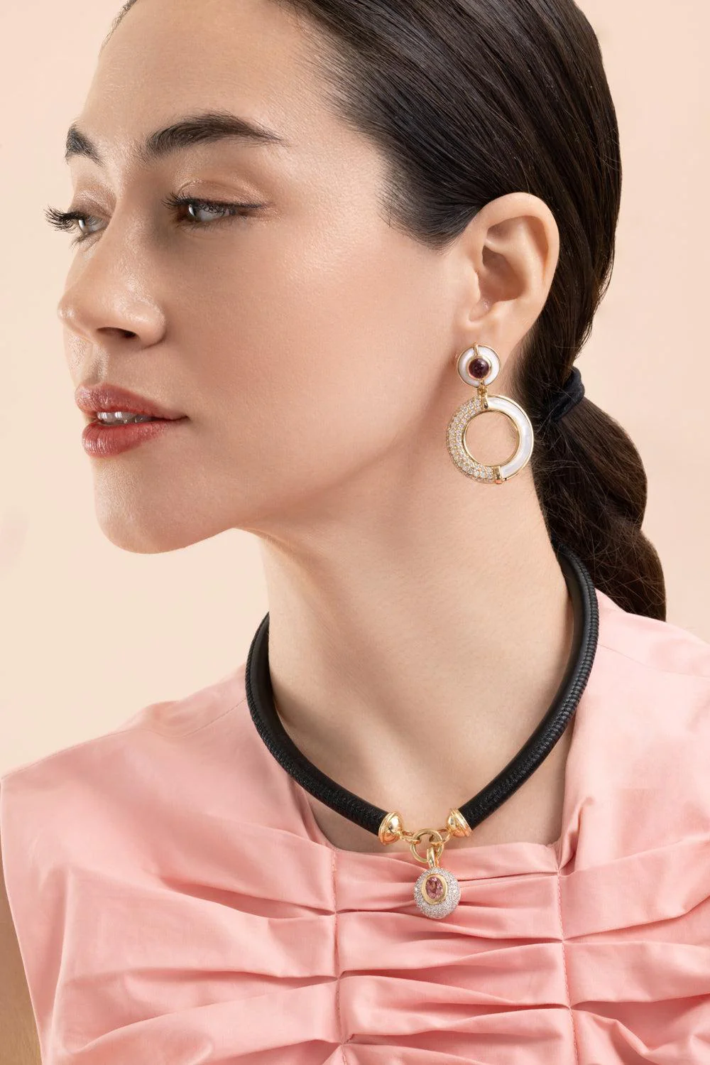 Torque Necklace - Black - Image 2