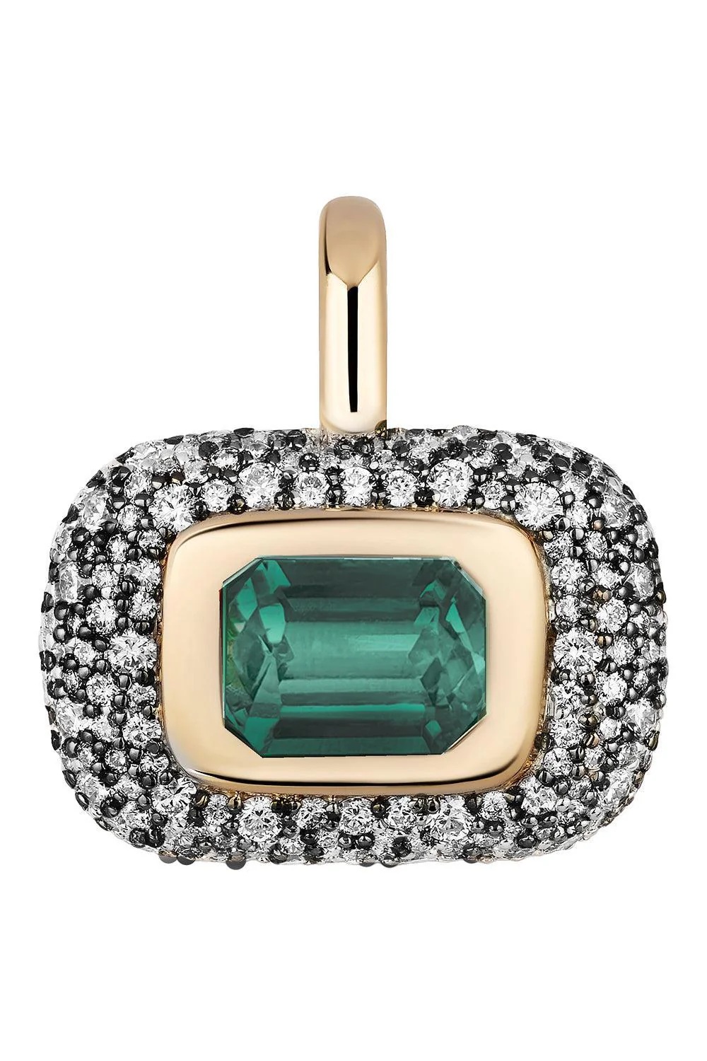 Tourmaline Diamond Medium Floret East West Pendant