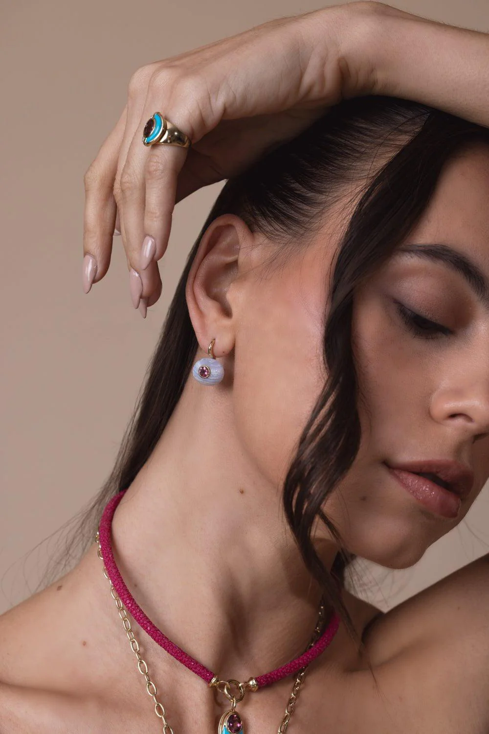 Tourmaline Milestone Drop Earrings - Image 4