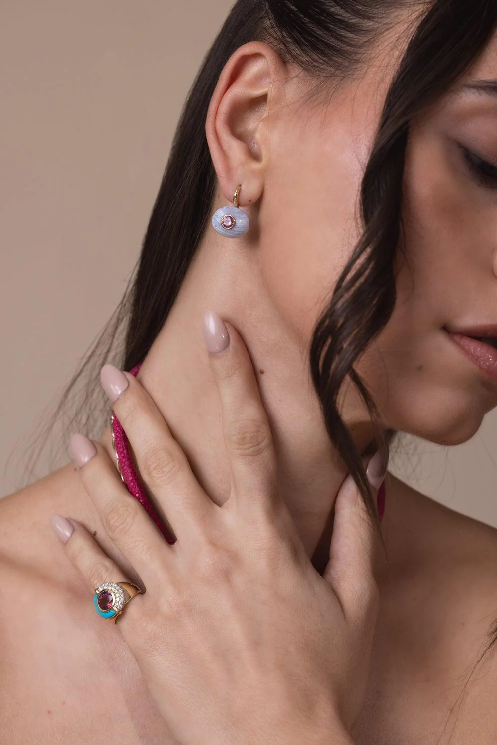 Tourmaline Milestone Drop Earrings - Image 5