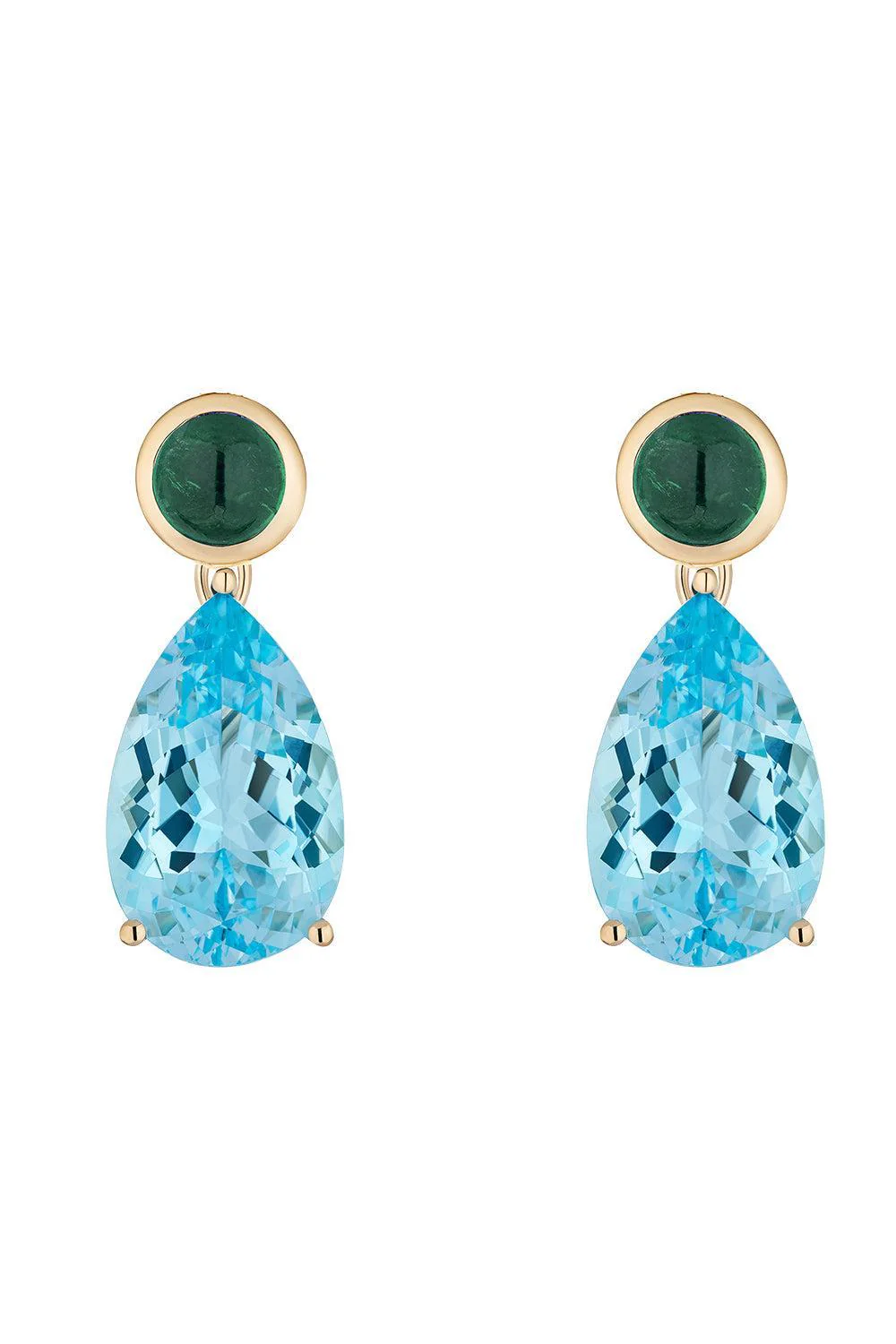 Tourmaline Topaz Drop Drop Statement Earrings