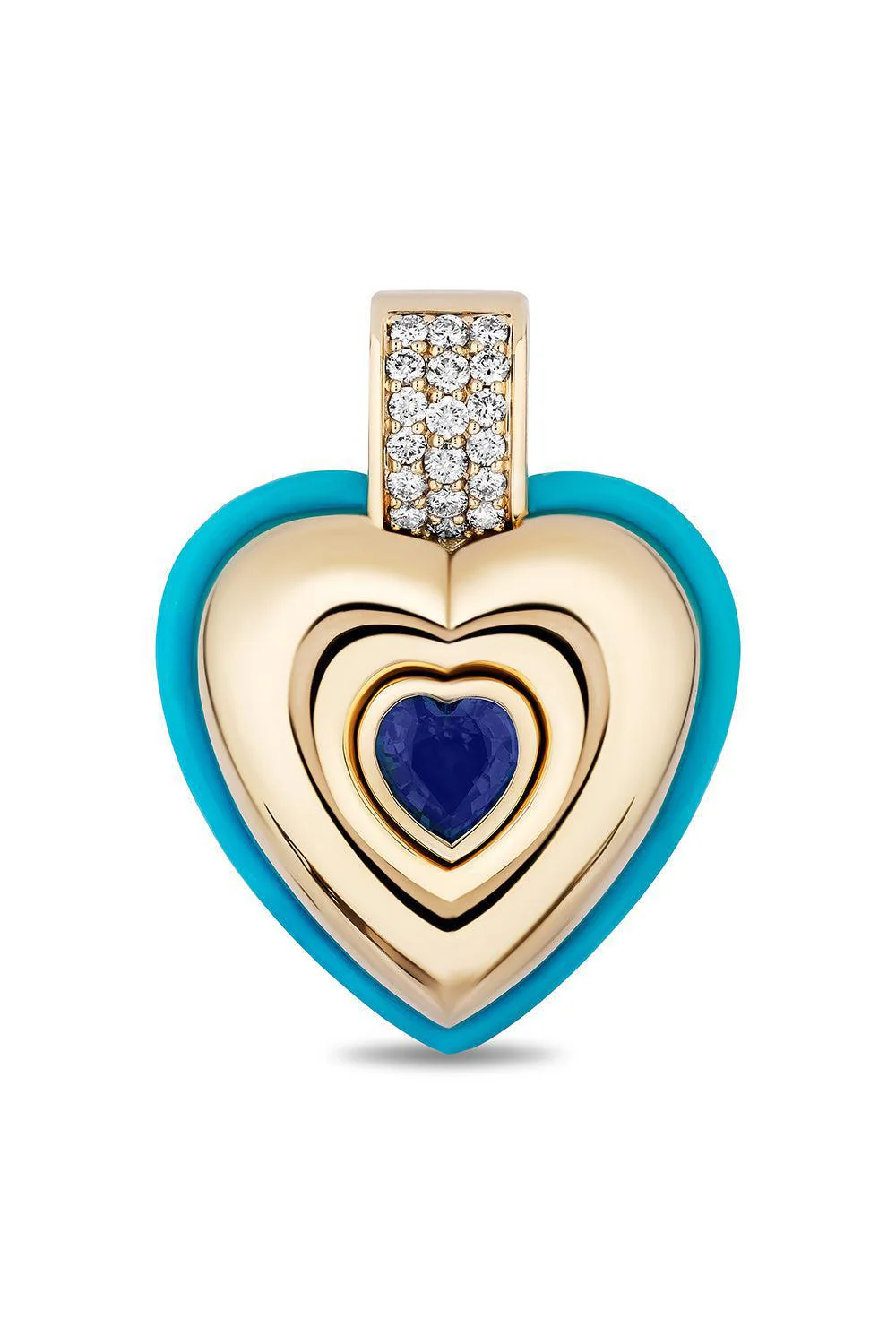 Turquoise Linzer Heart Pendant