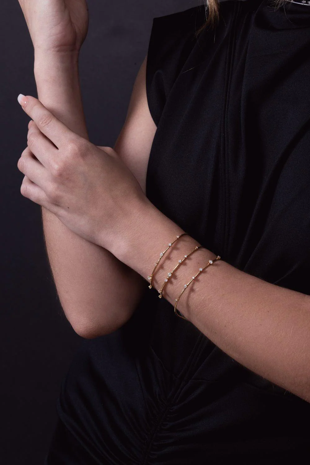 Rugiada Diamanti 3 row spiral bracelet - Image 2