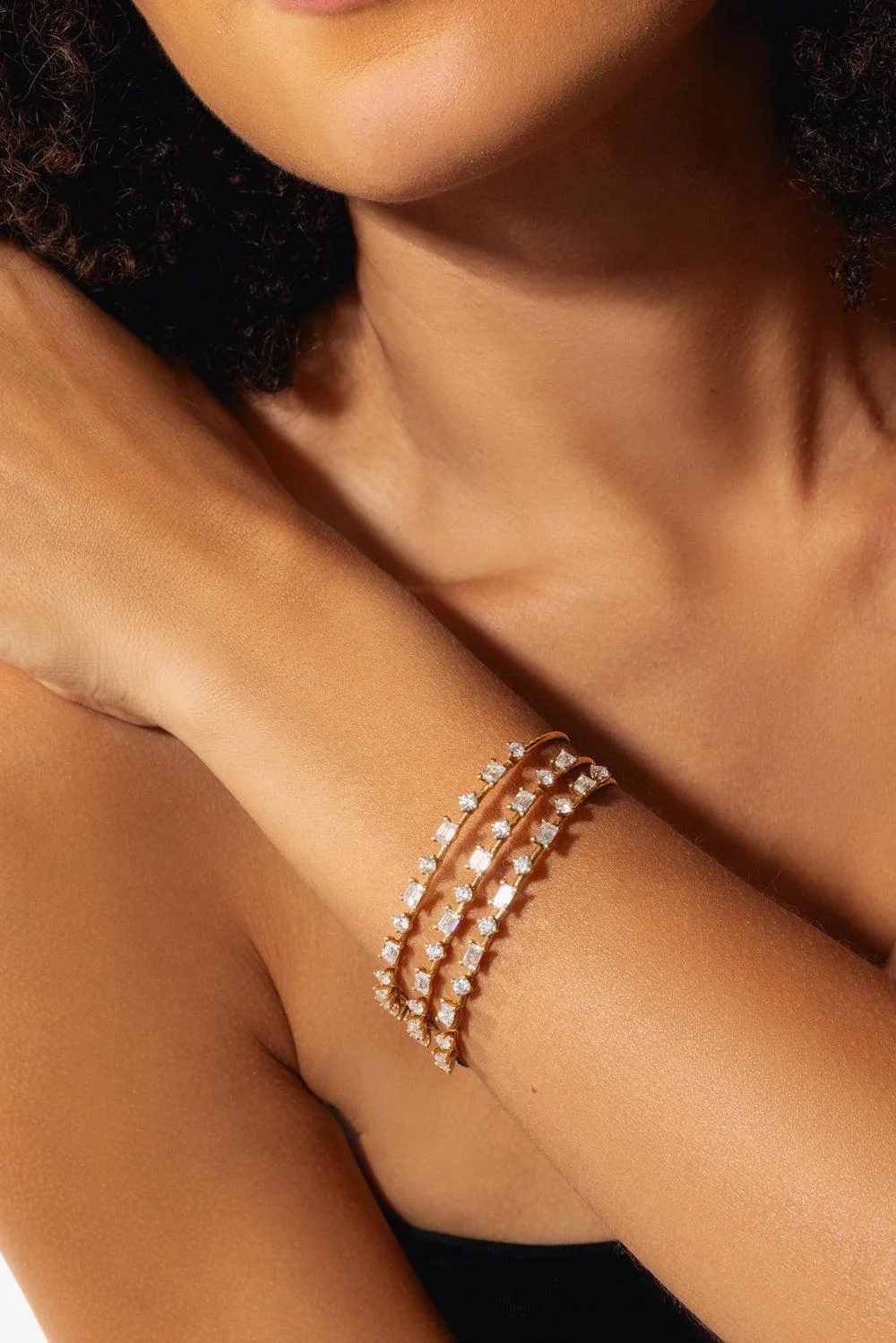Rugiada Mix Cut Diamond Wrap Bracelet - Image 2