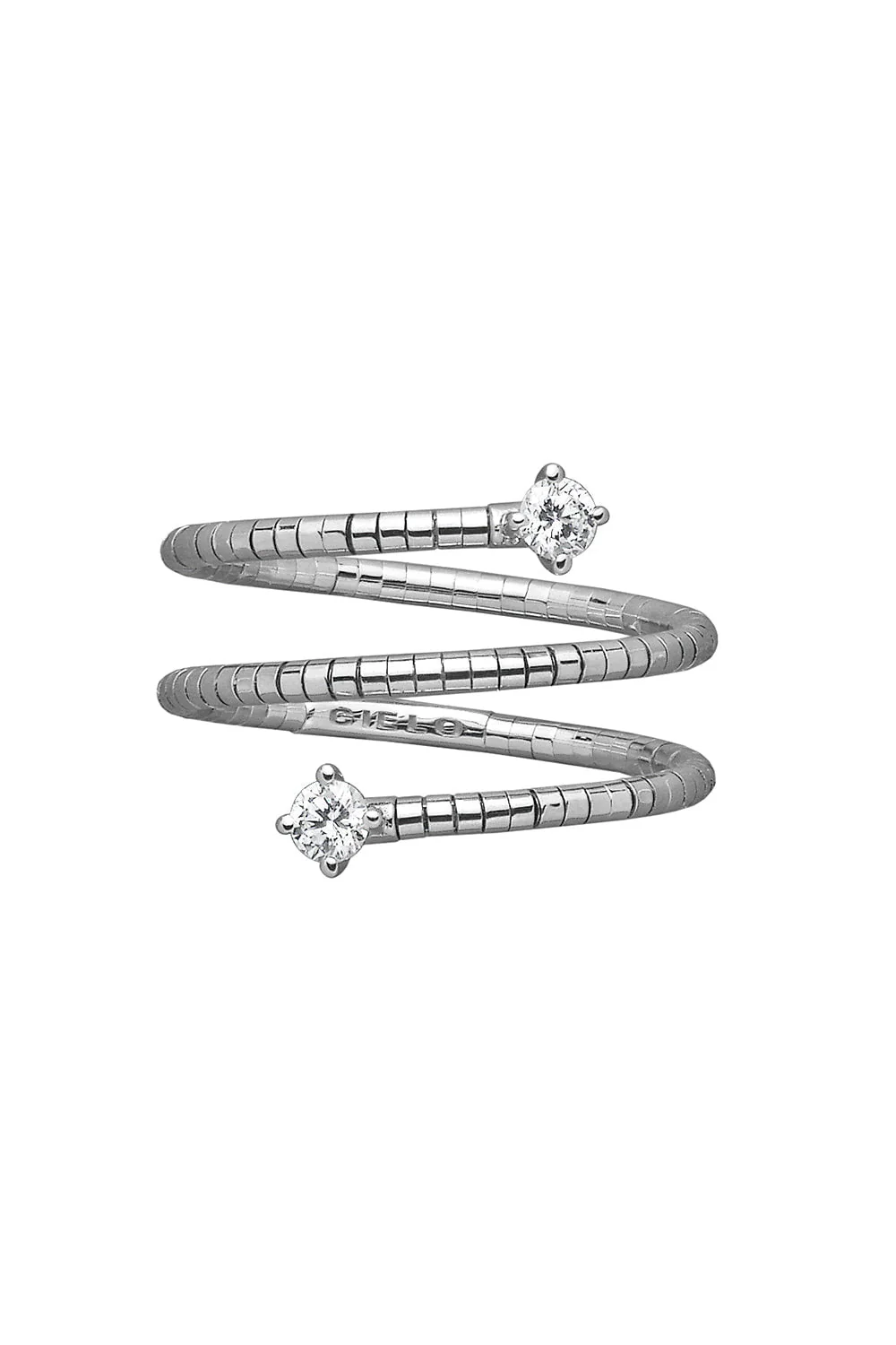 Spiral Diamond Ring