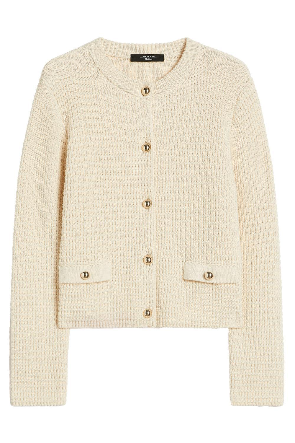 Button Front Pocket Cardigan
