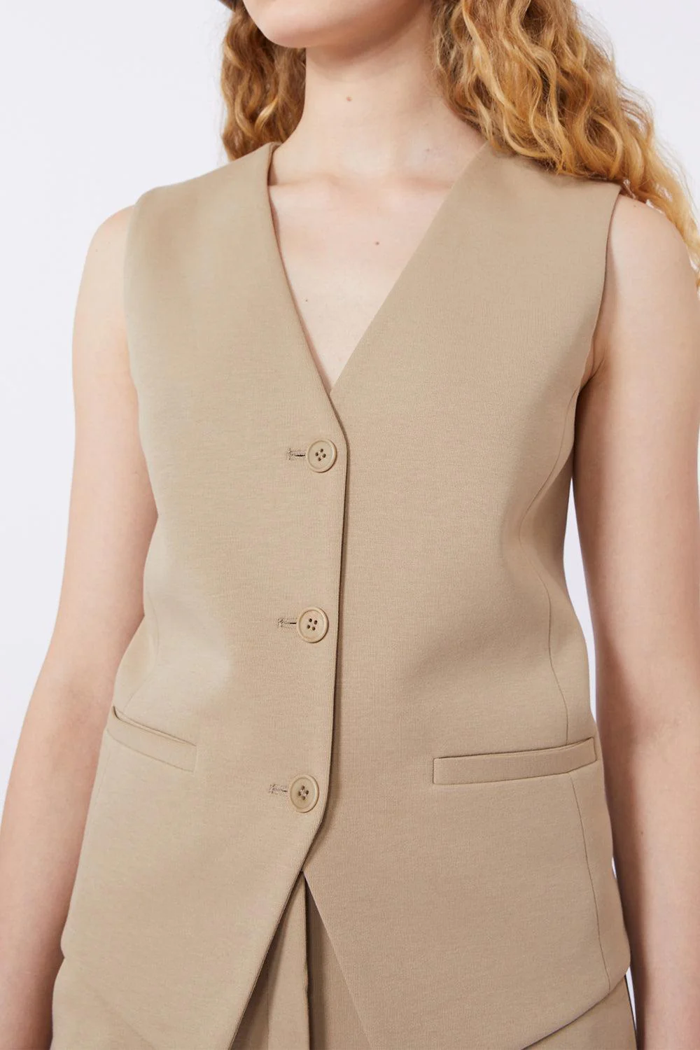 Button Front Vest - Image 3