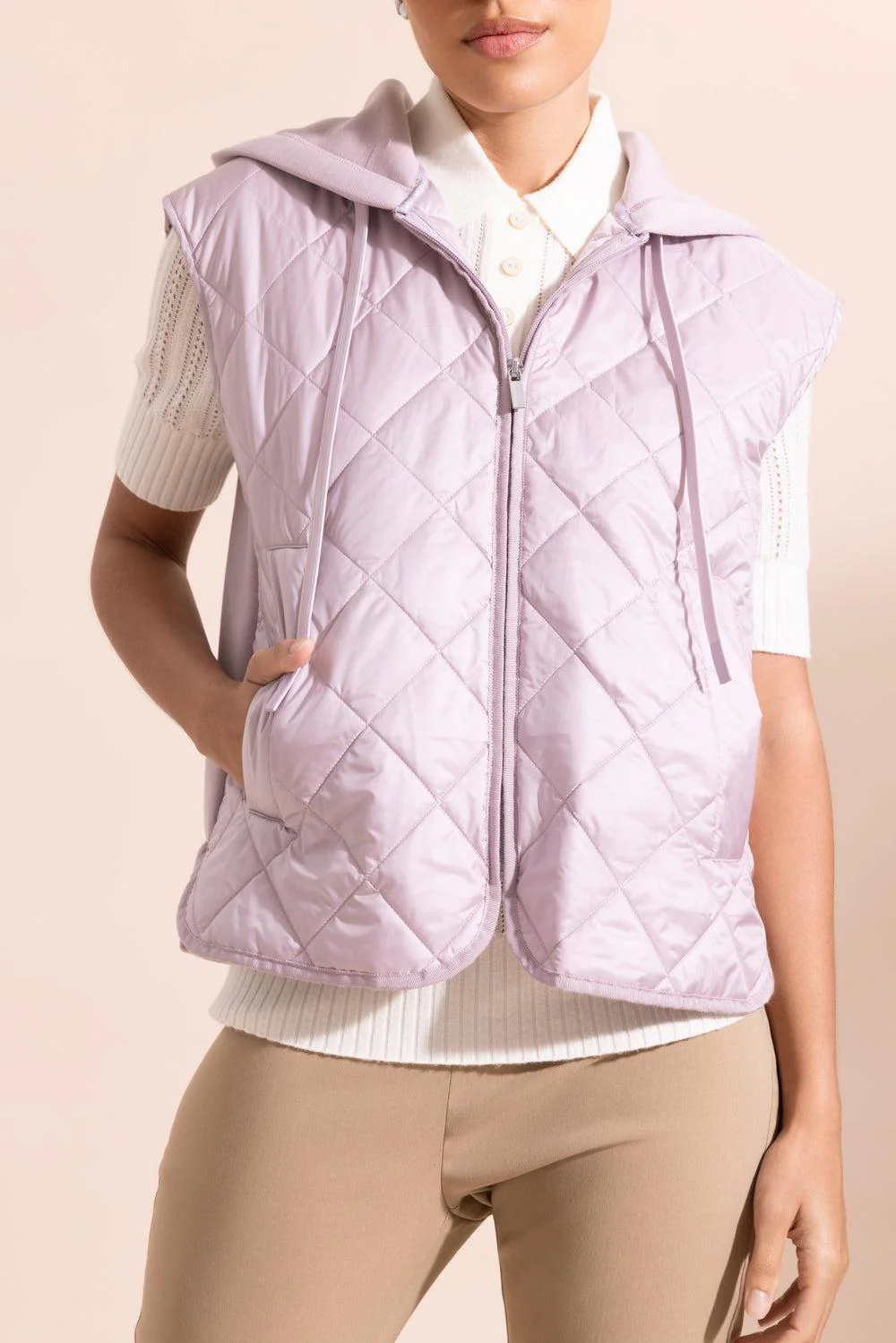Puffer Vest - Lilac - Image 2