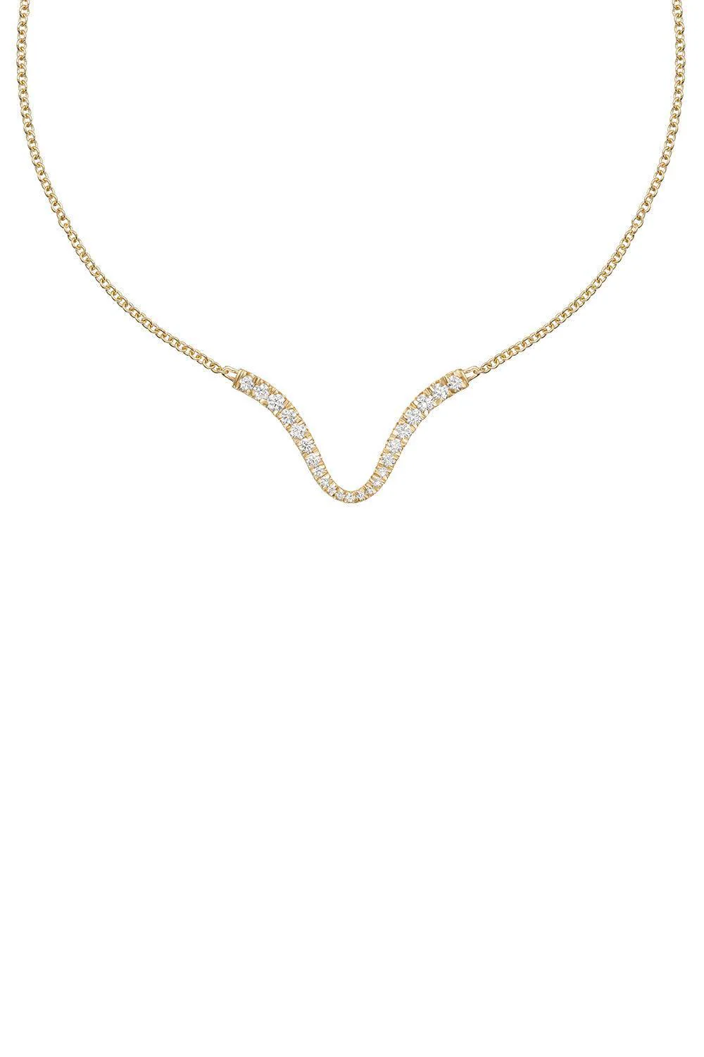 Clara Curved Pendant Necklace