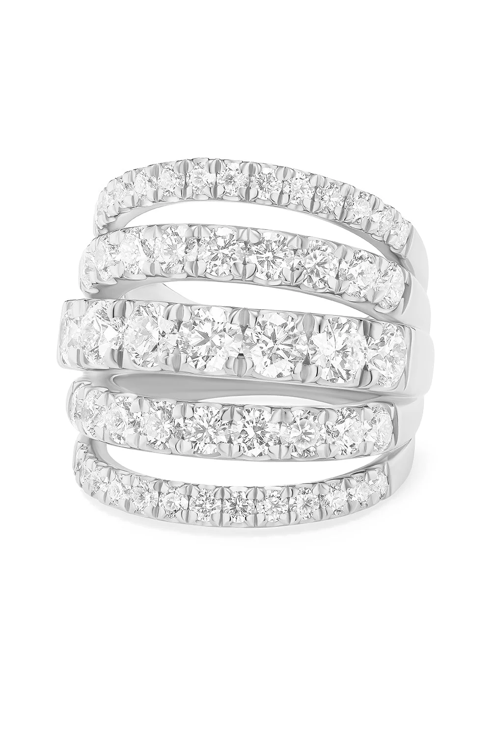 Clara Five Row Diamond Ring
