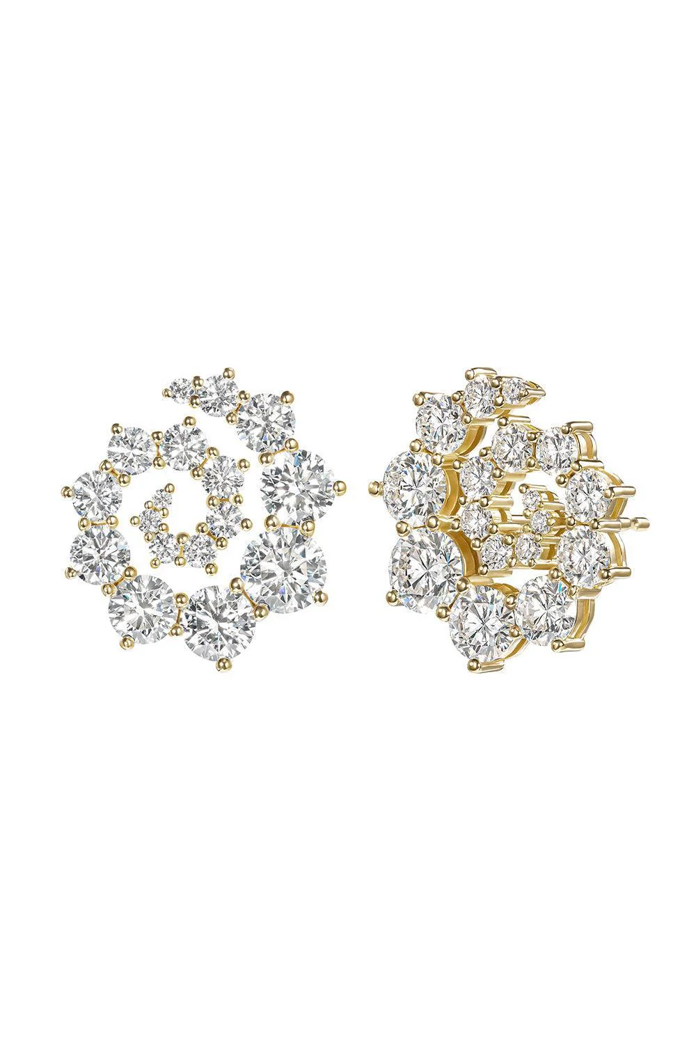 Diamond Large Riley Swirl Stud Earrings