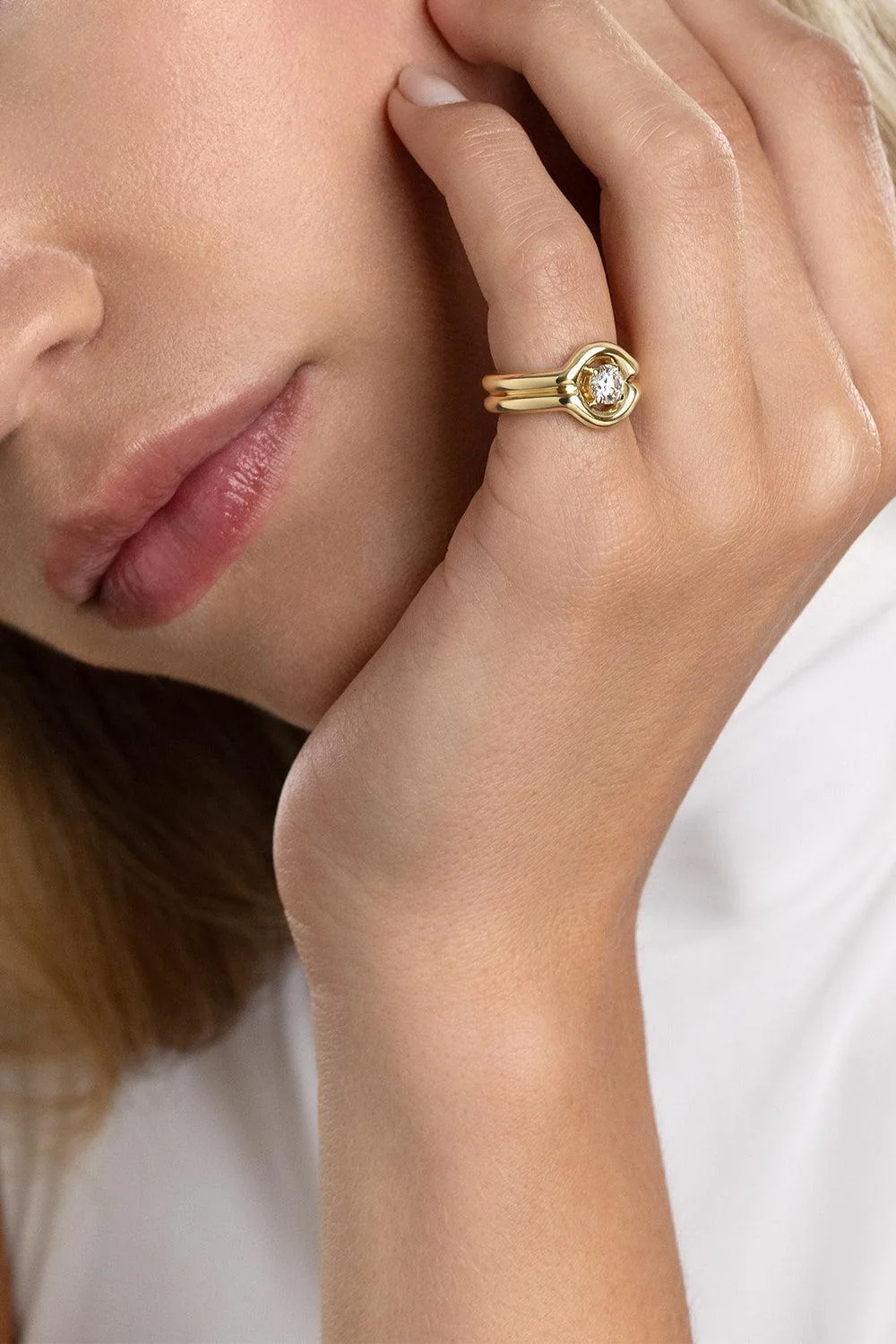 Diamond Rocky Pinky Ring - Image 2