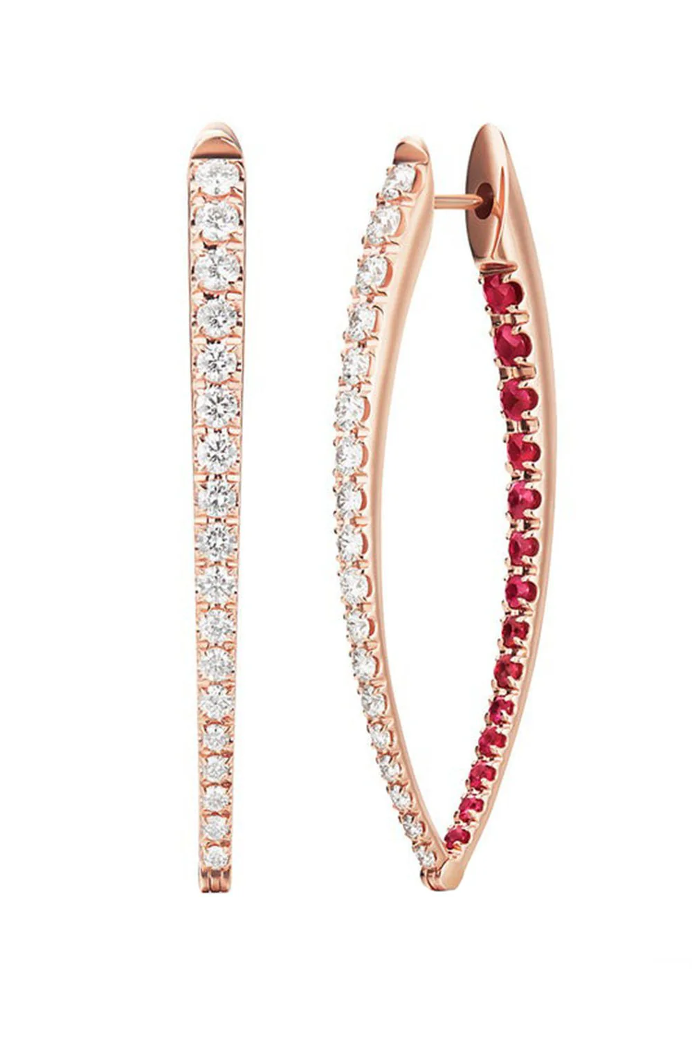 Diamond Ruby Cristina Large Earrings