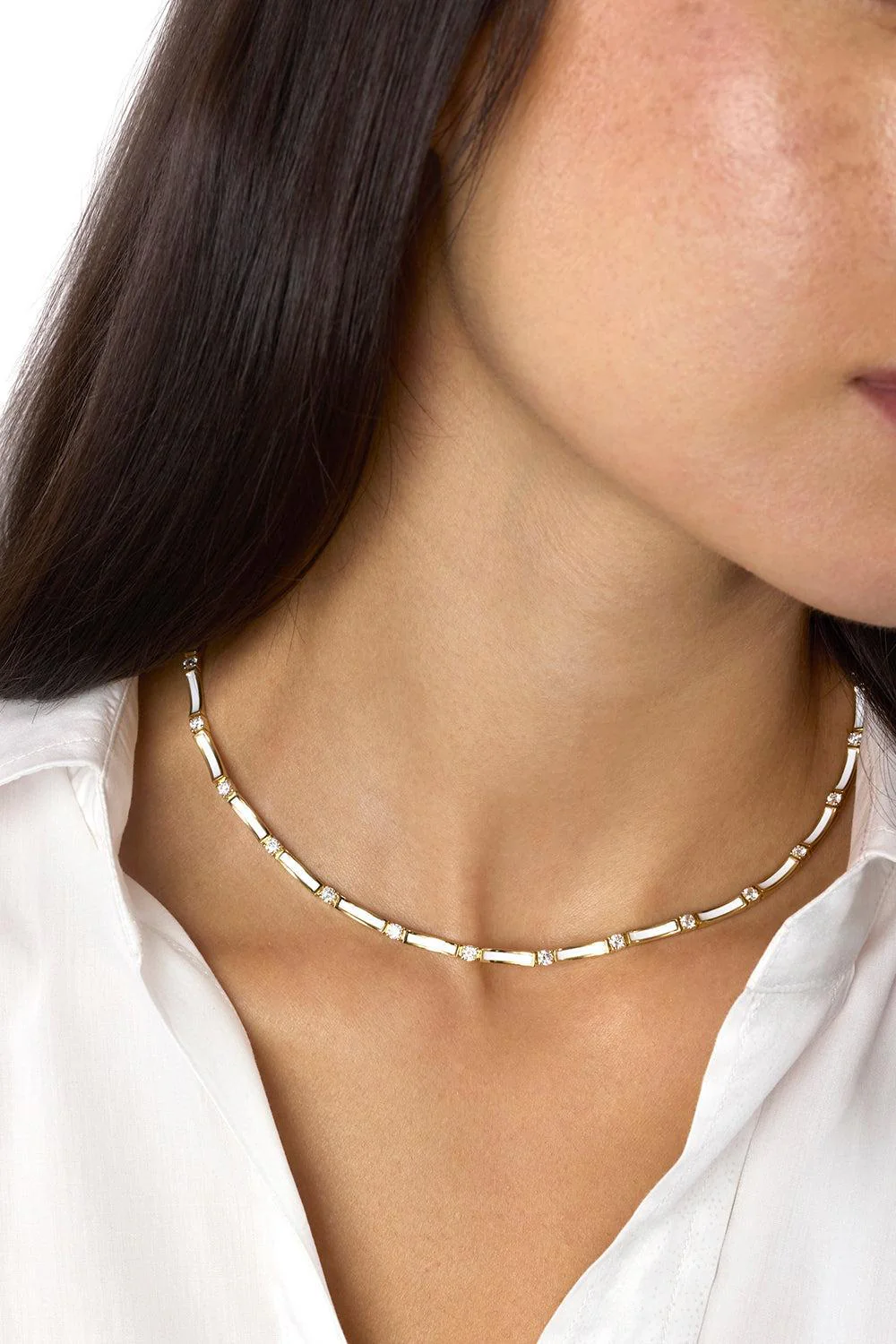 Diamond White Honey Linked Necklace - Image 2