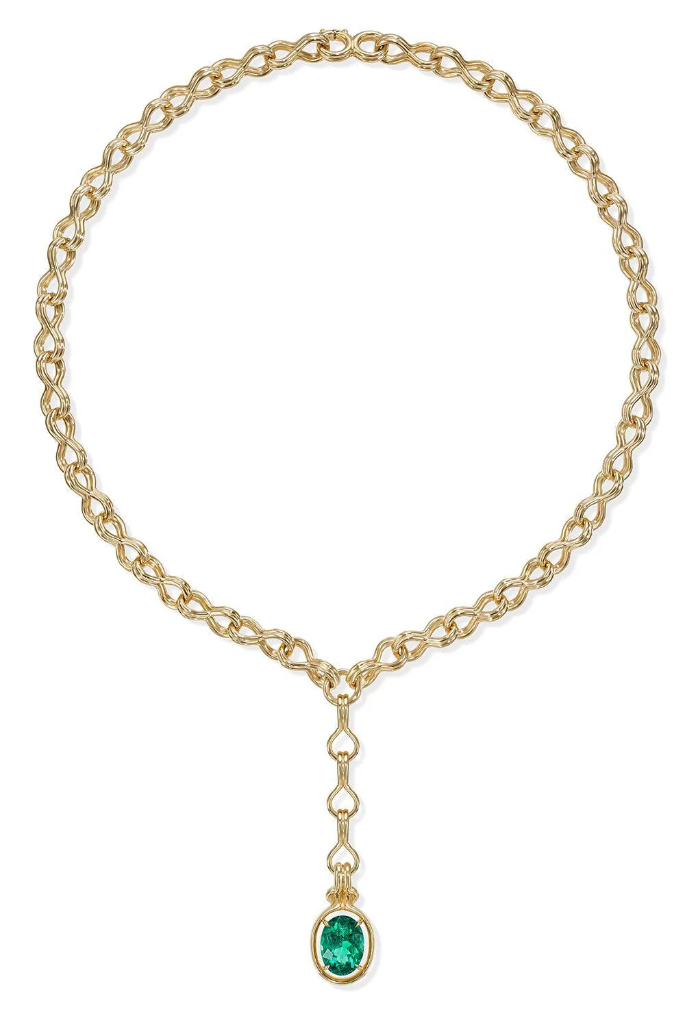 Emerald Rock Infinity Necklace