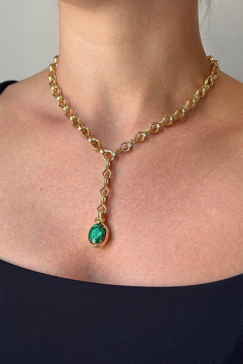 Emerald Rock Infinity Necklace - Image 3