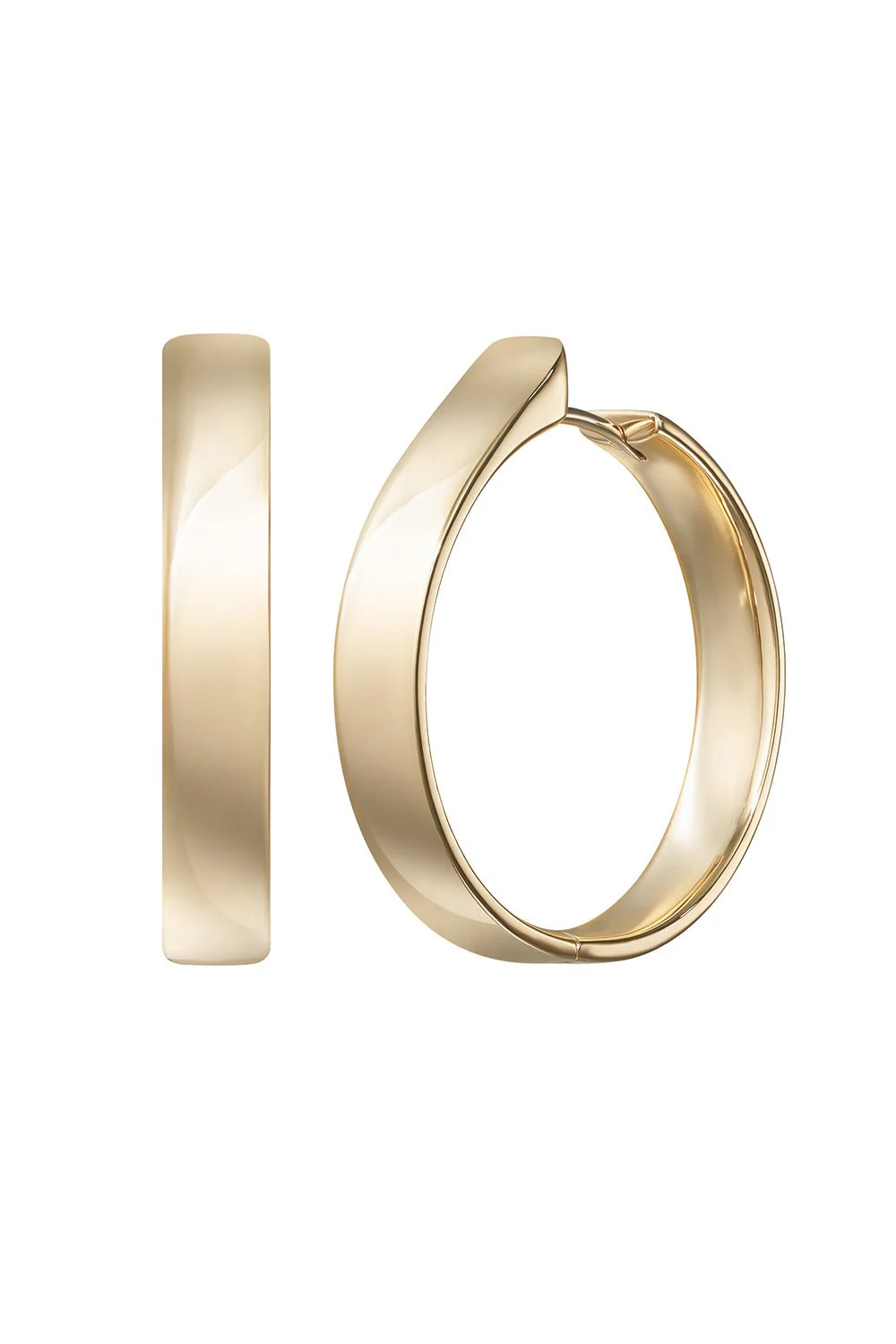 Large Honey Hoop Earrings