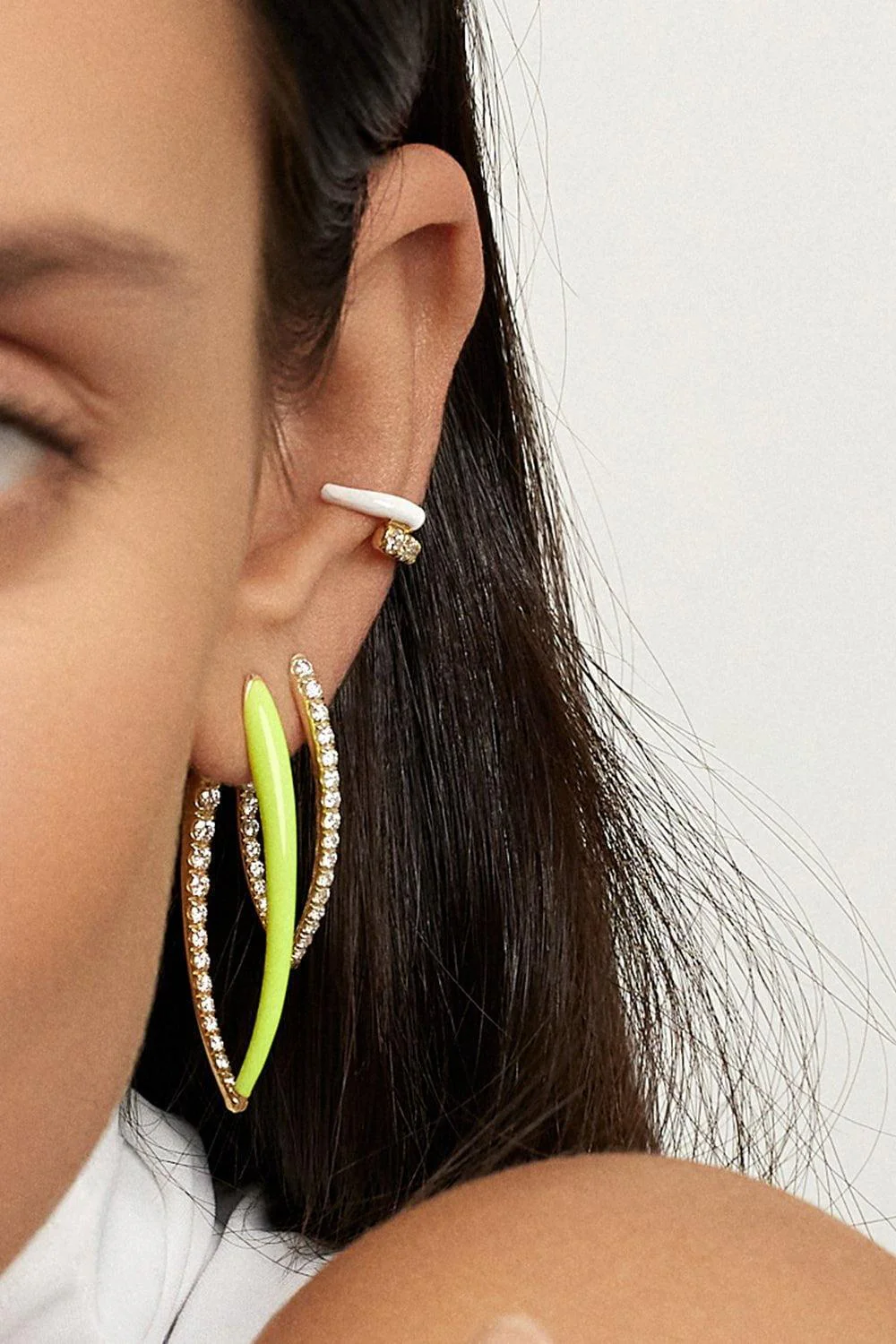 Large Pastel Blue Cristina Earrings - Image 2