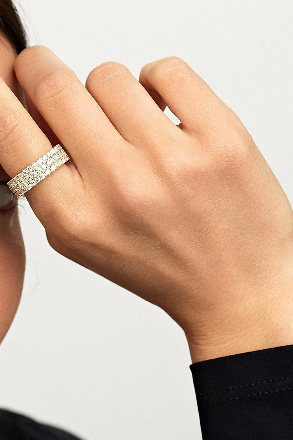 Lenox Diamond Triple Eternity Band - White Gold - Image 2