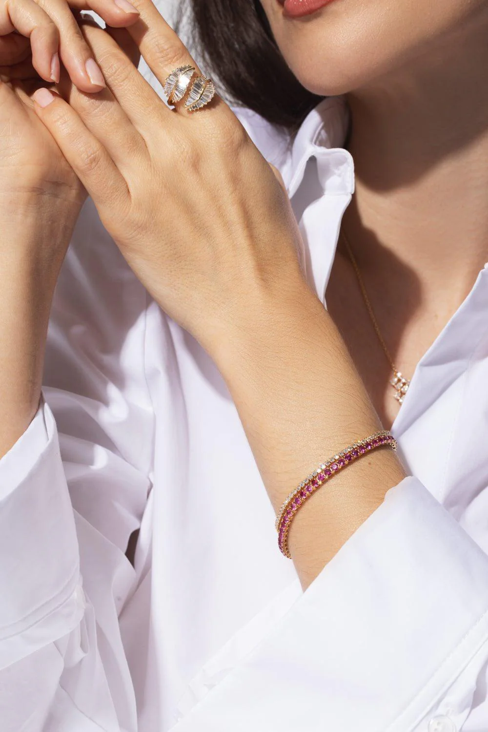 Lenox Pink Sapphire Tennis Bracelet - Image 4