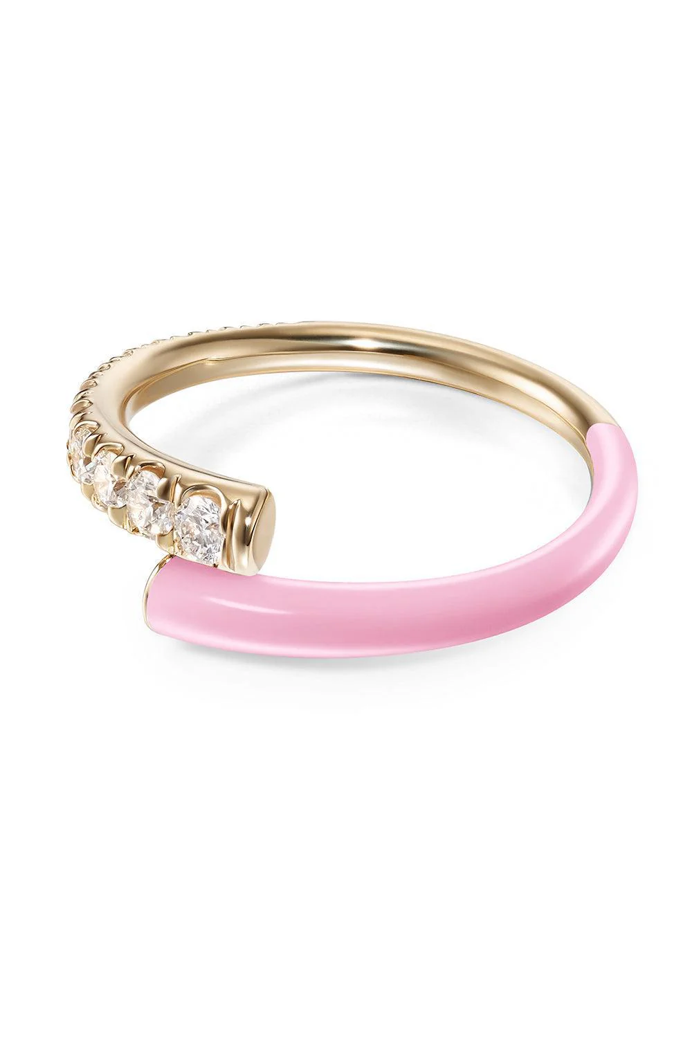 Marissa Pink Lola Diamond Pinky Ring