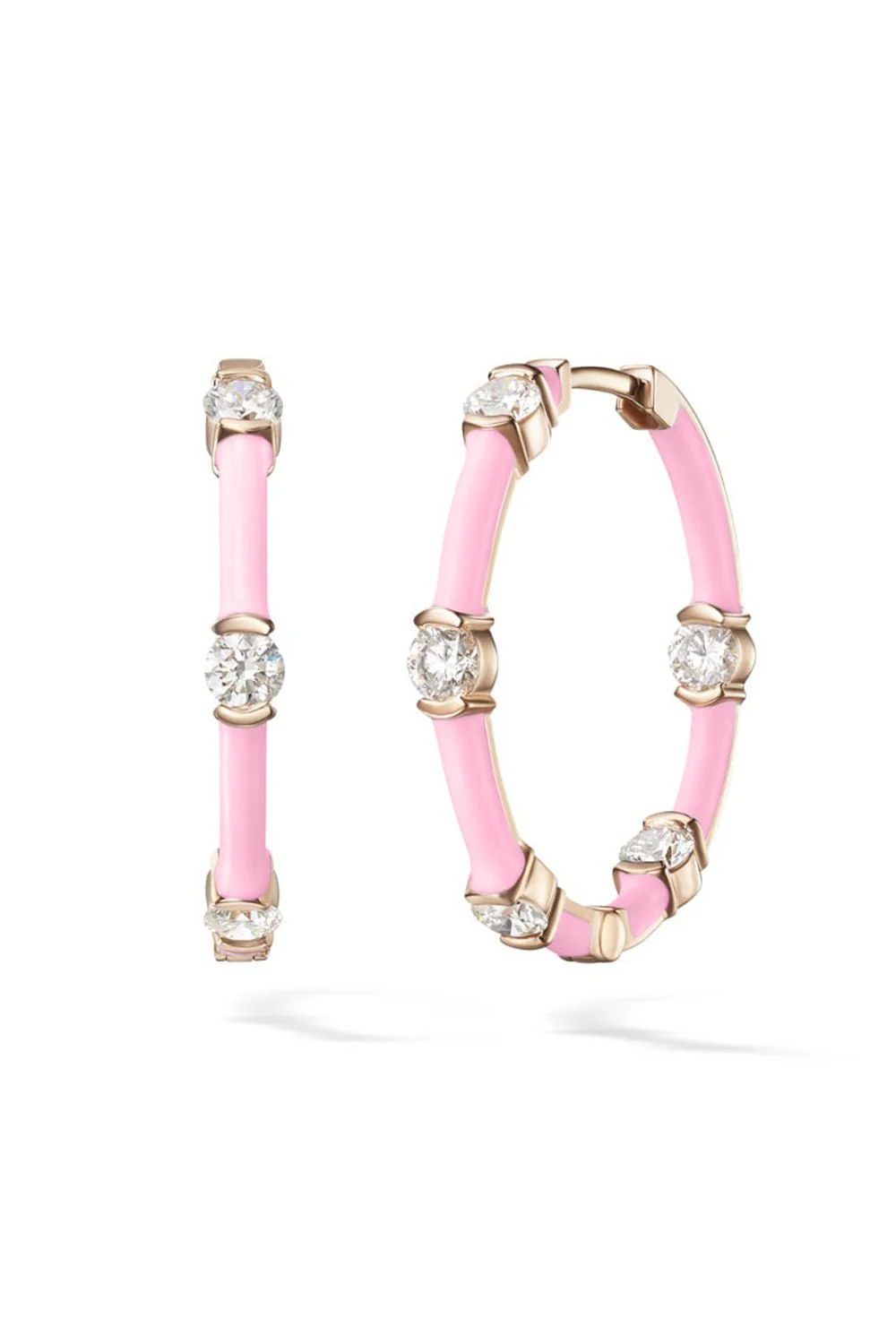 Marissa Pink Small Zea Hoop Earrings