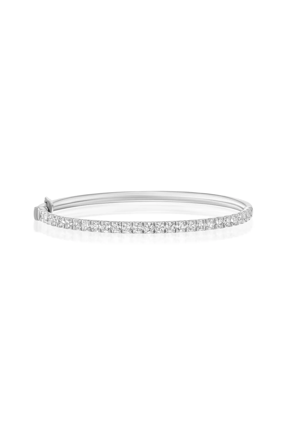 Medium Clara Diamond Cuff Bracelet - White Gold