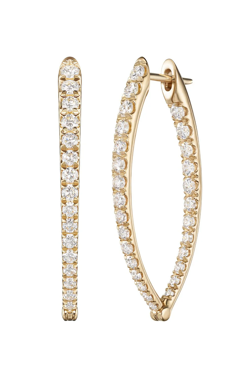 Medium Cristina Diamond Earrings - Yellow Gold