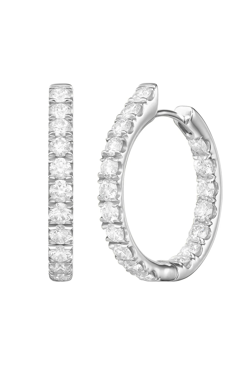 Medium Clara Diamond Hoop Earrings