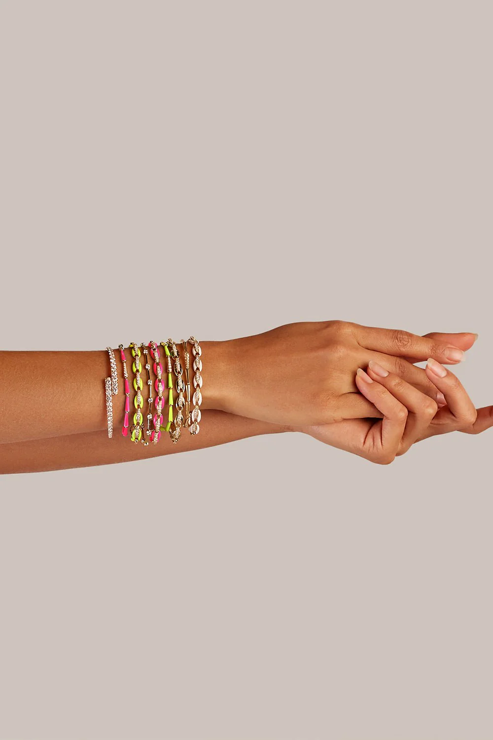 Neon Pink Lola Linked Bracelet - Image 2