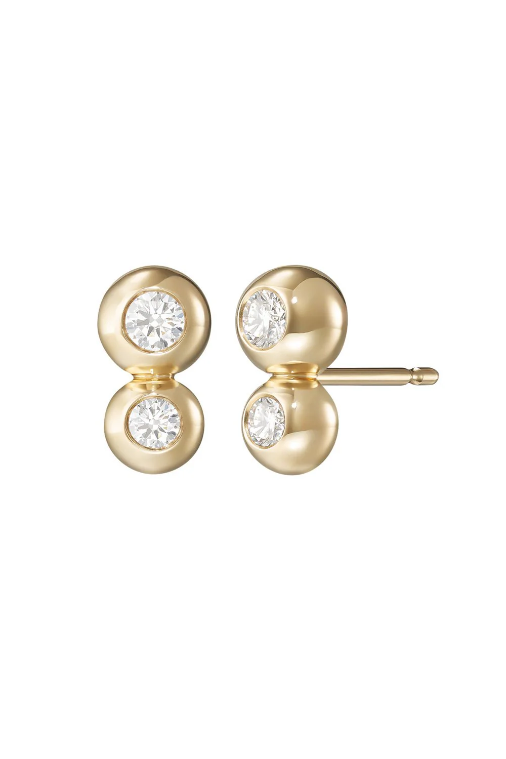 Small Audrey Diamond Double Stud Earrings
