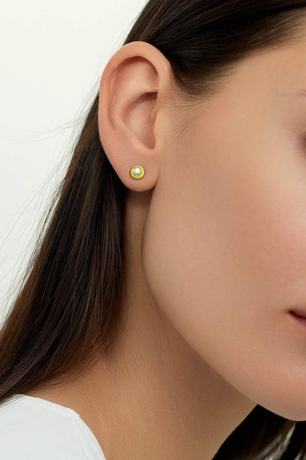 Small Audrey Diamond Stud Earrings - Image 2