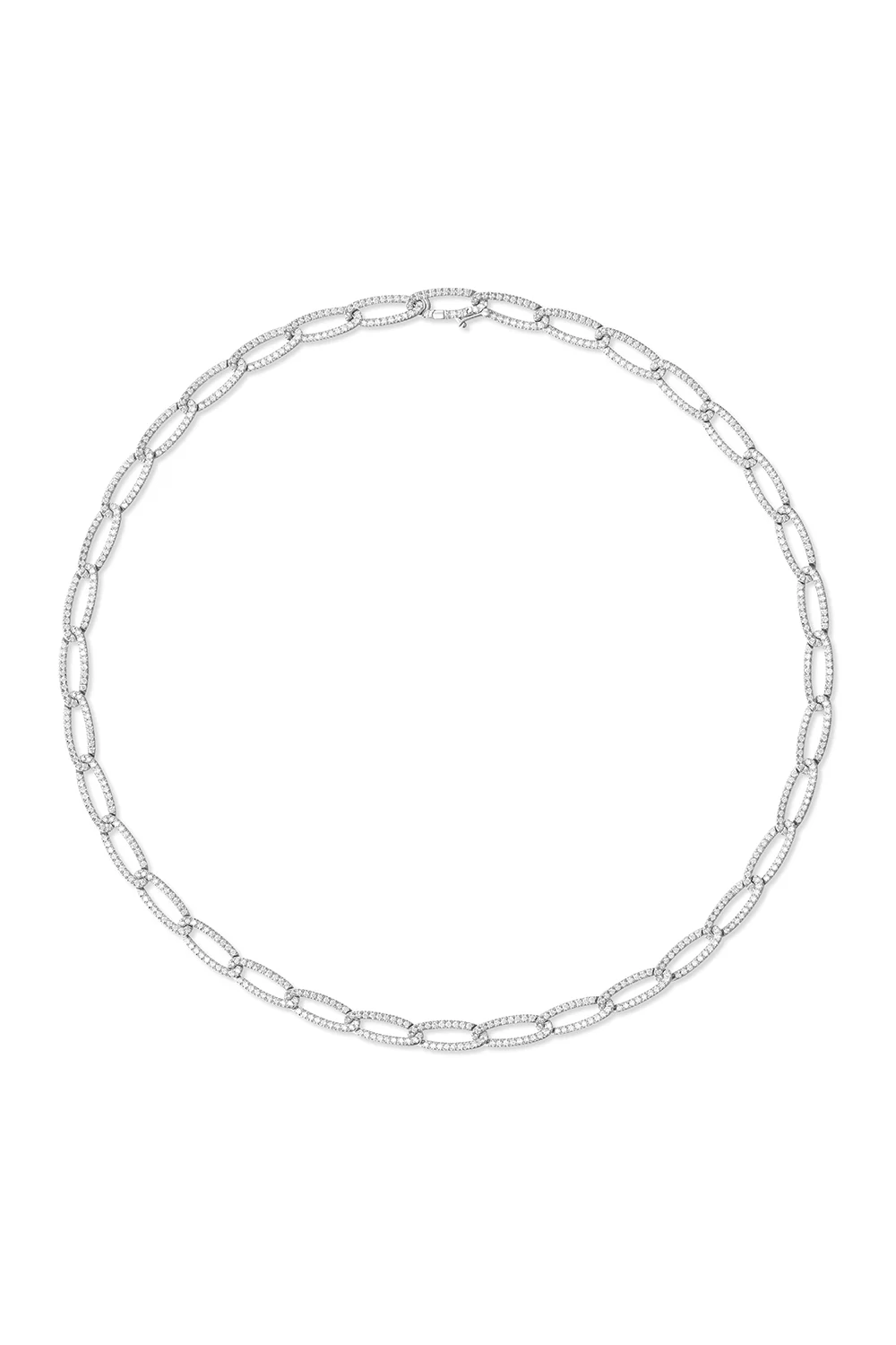 Small Lulu Diamond Necklace - White Gold