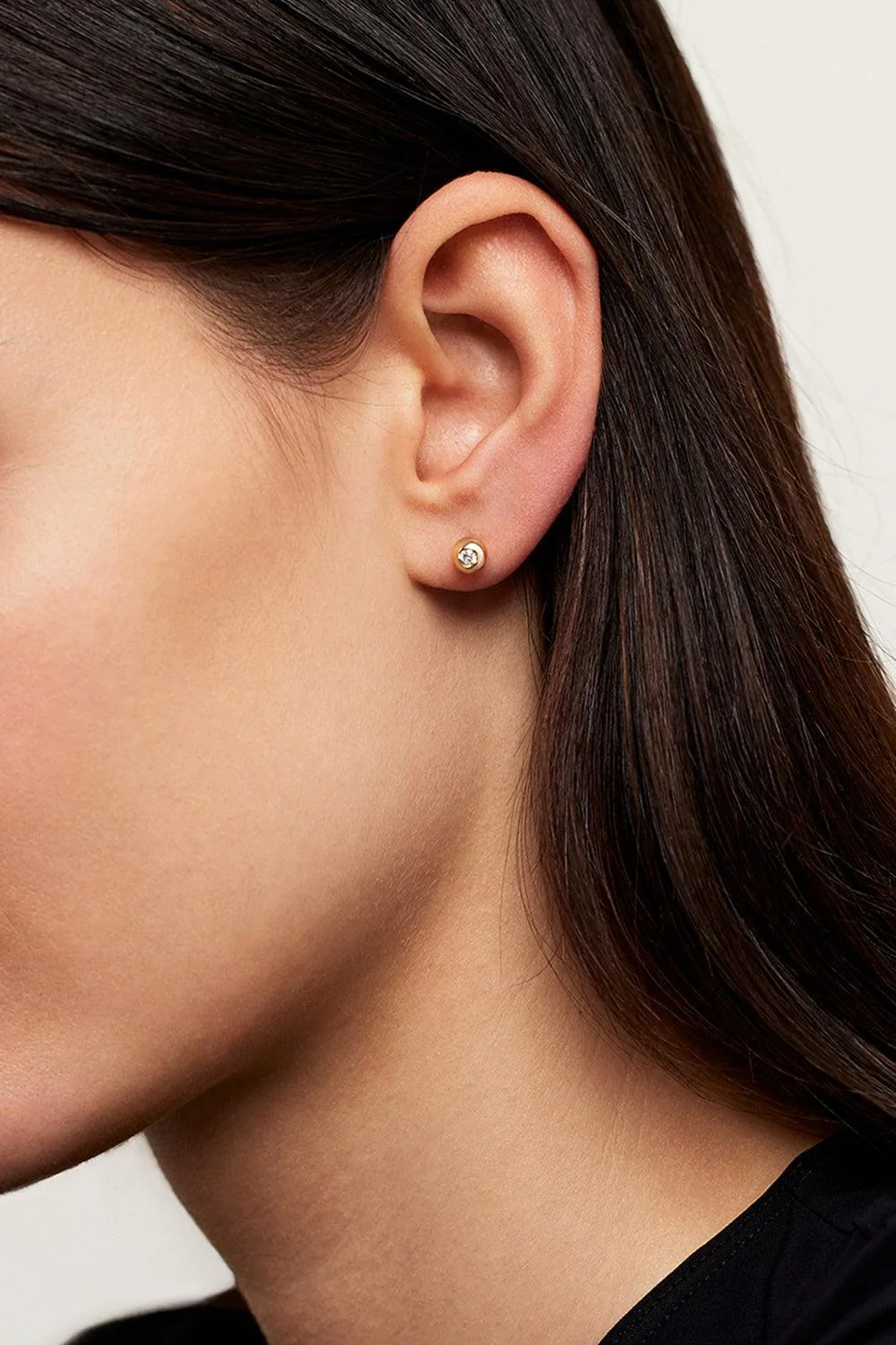 Small Neon Yellow Audrey Stud Earrings - Image 2