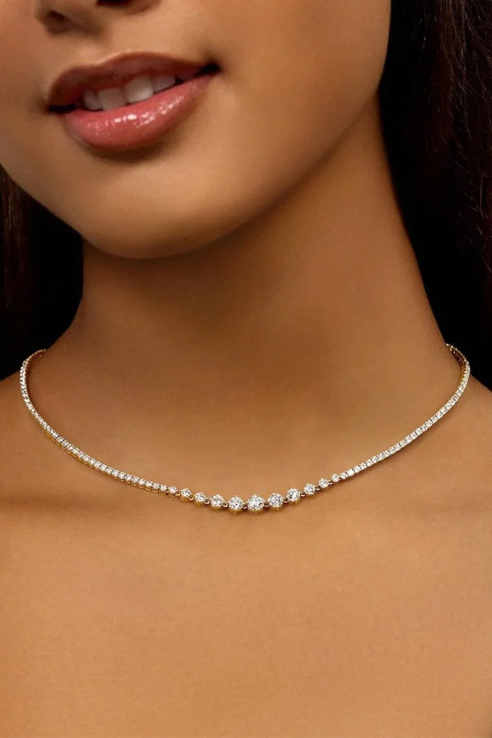 Stella Graduated Tennis Necklace - Image 2