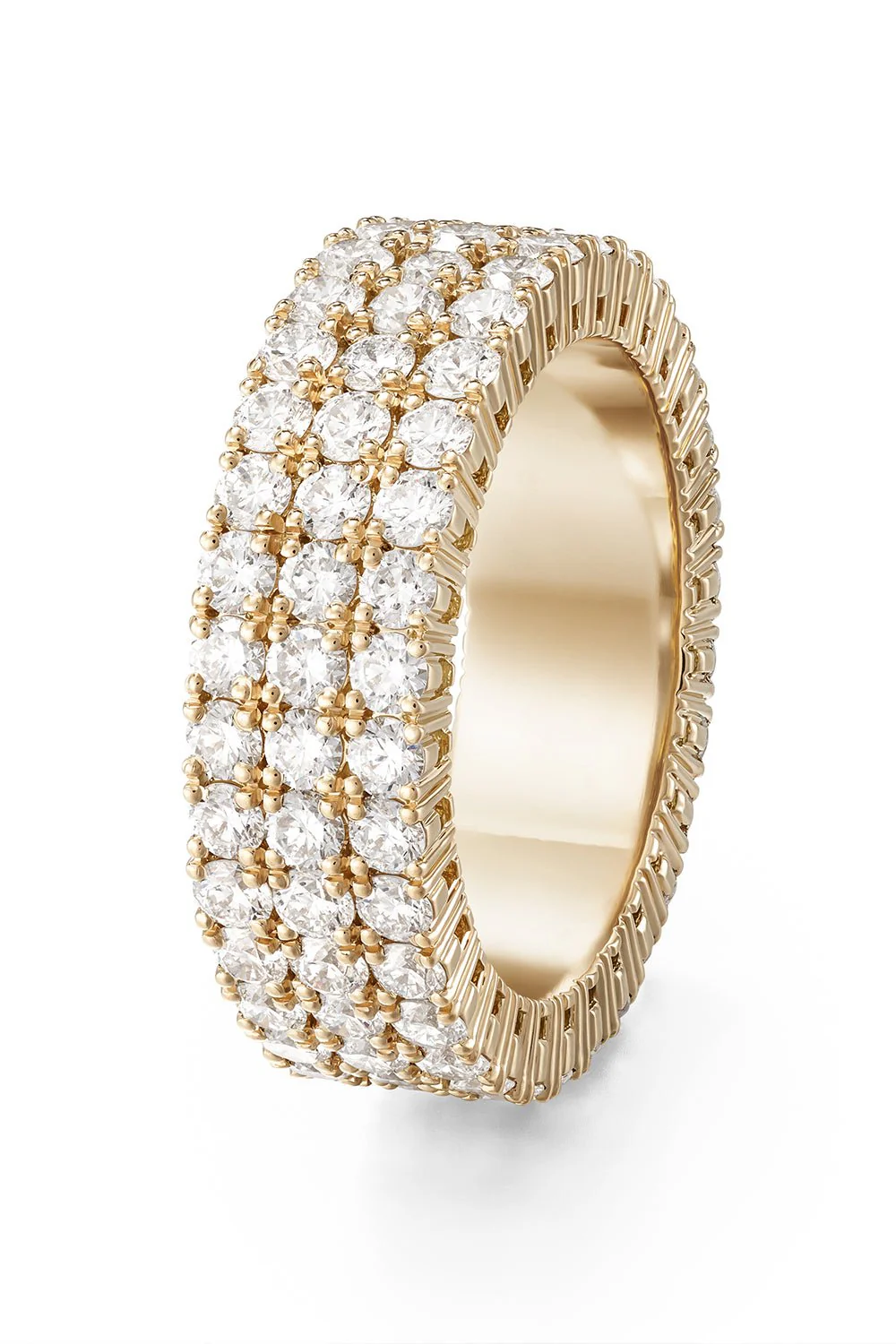 Triple Lenox Eternity Band - Yellow Gold