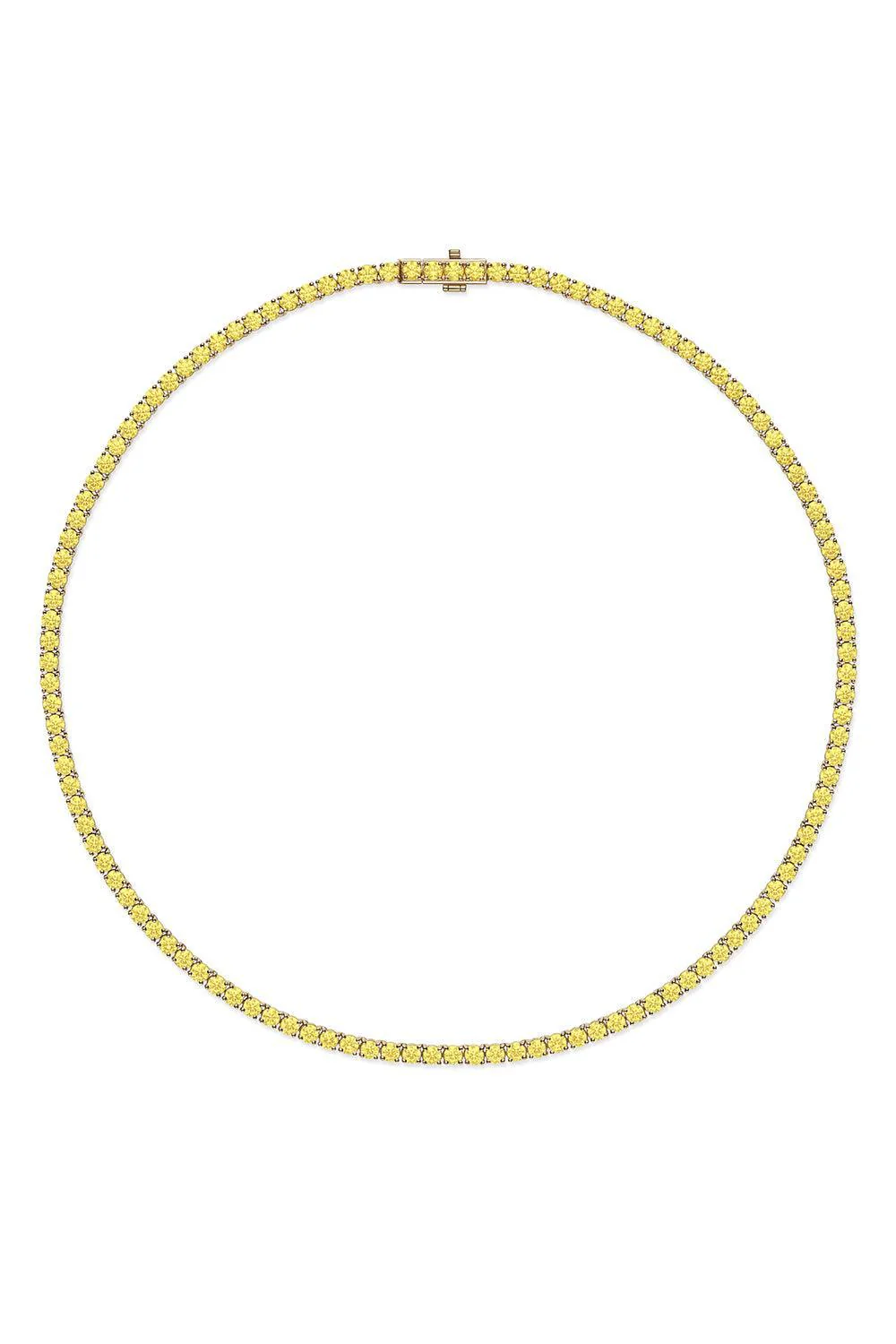 Yellow Sapphire Medium Lenox Tennis Necklace