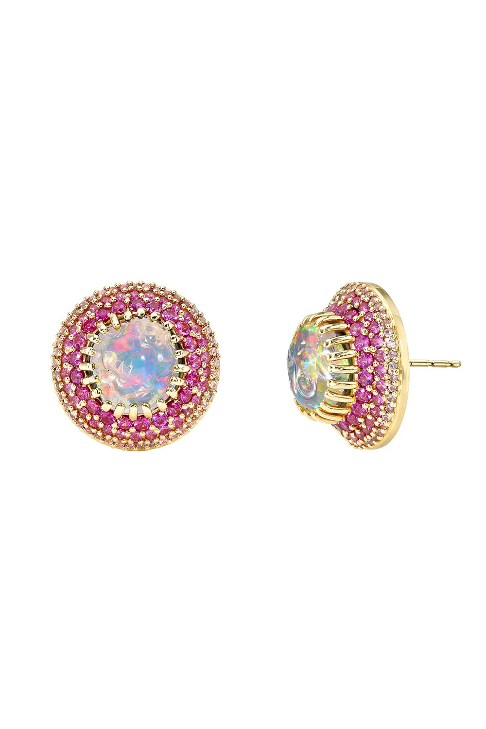 Blooming Fire Opal Earrings
