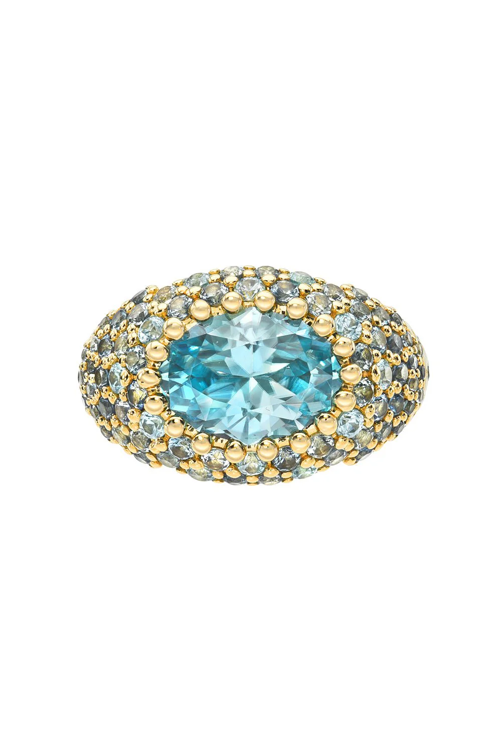 Clear Skies Zircon Sapphire Ring