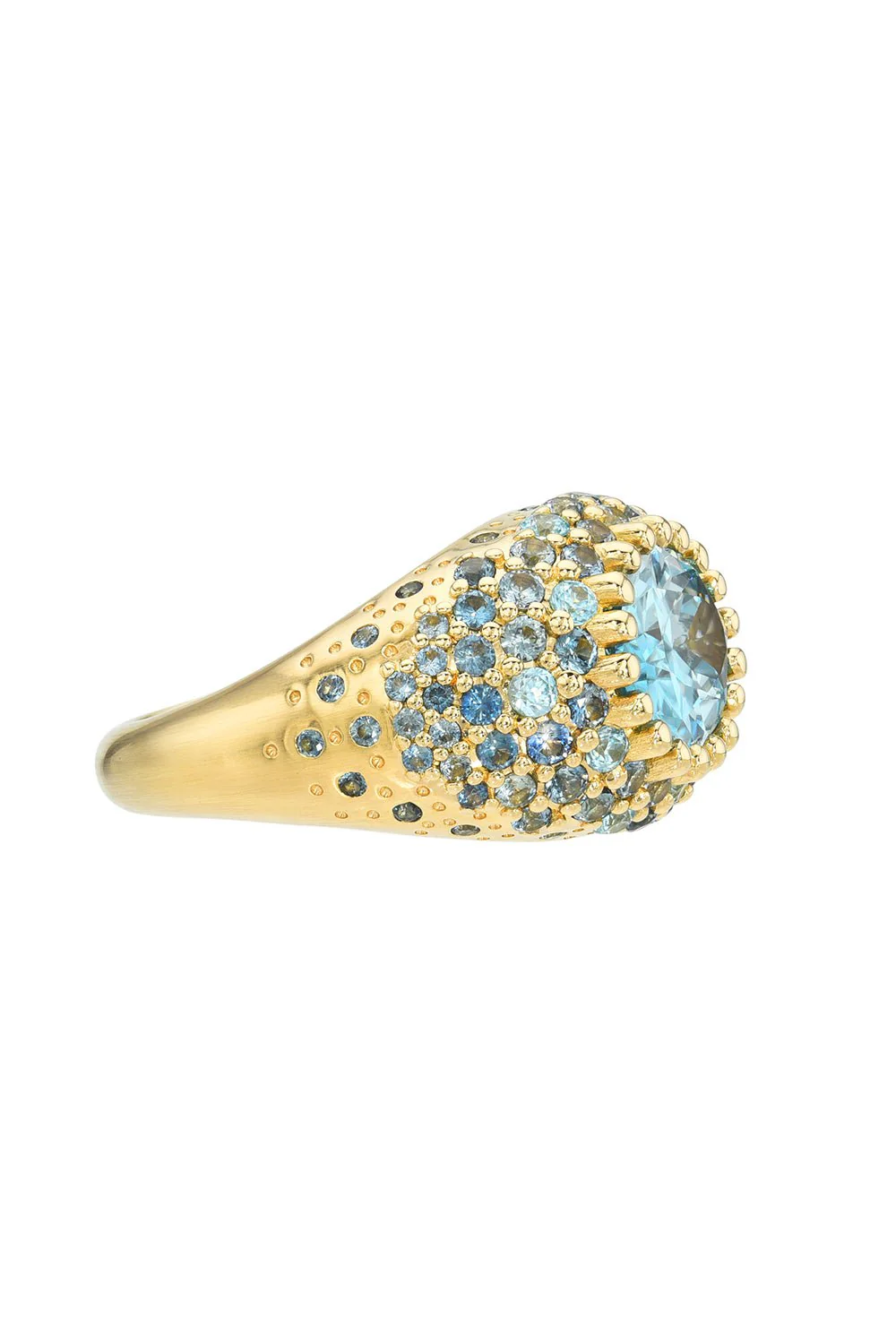 Clear Skies Zircon Sapphire Ring - Image 5