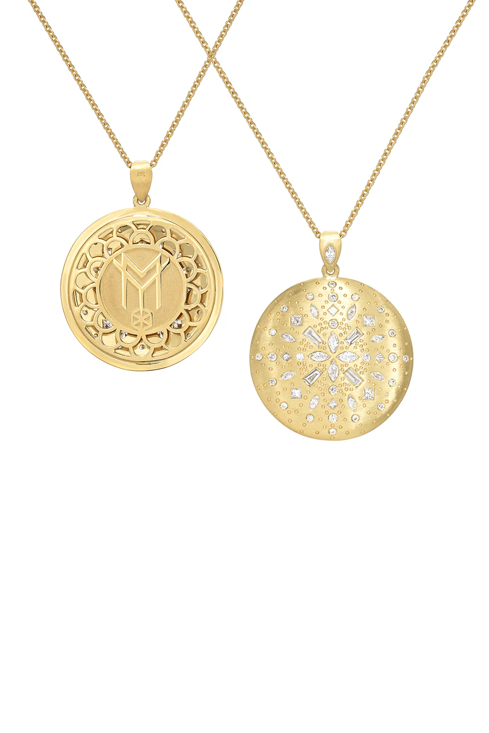 Diamond Chaos Medallion Necklace