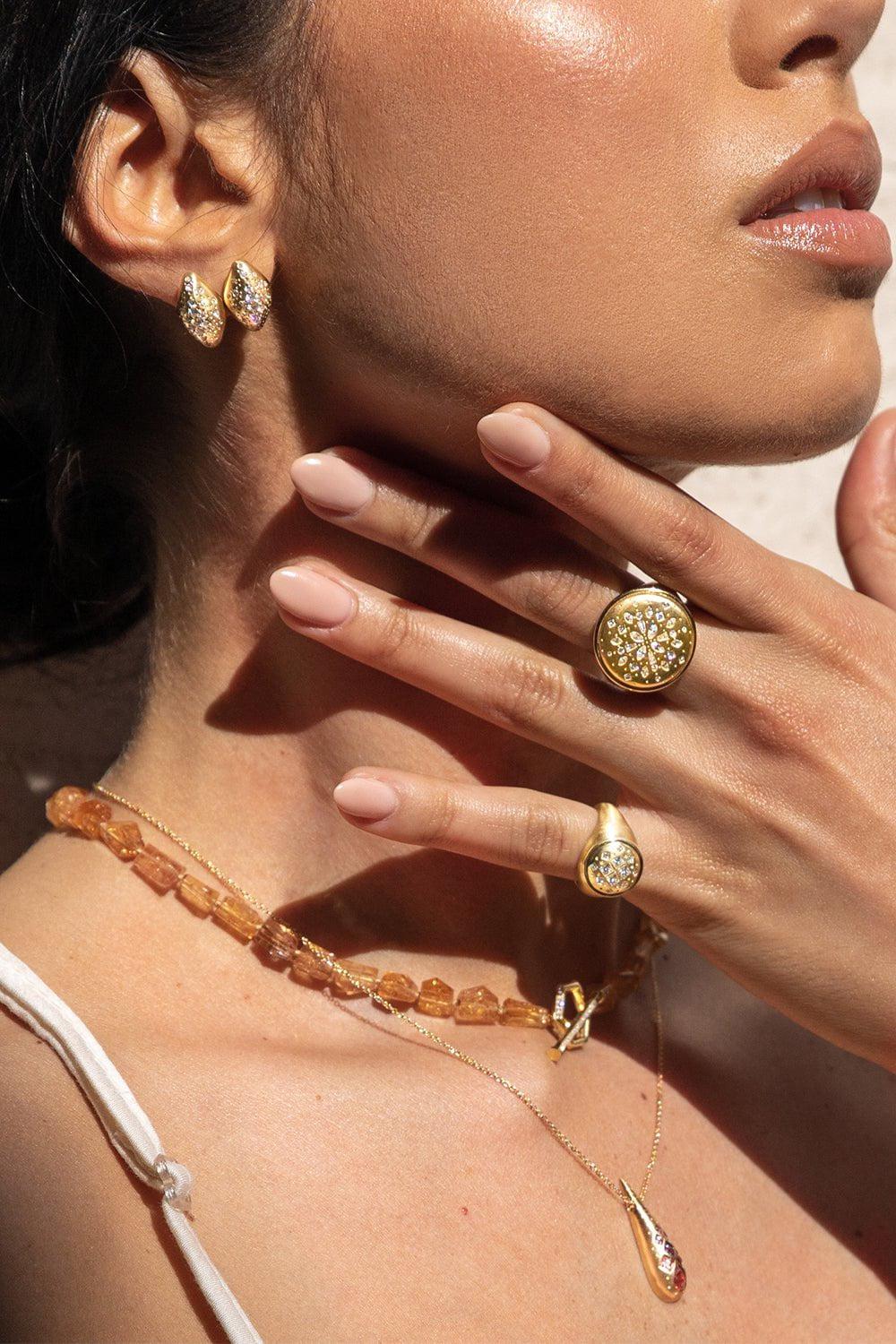 Diamond Huggie Earrings - Image 2