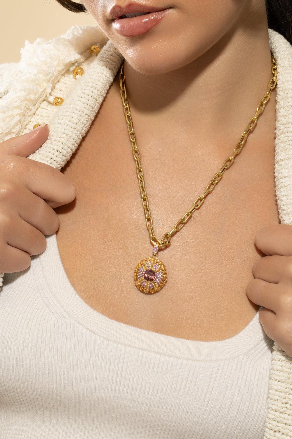 Elongated Chain Link Necklace - Image 3