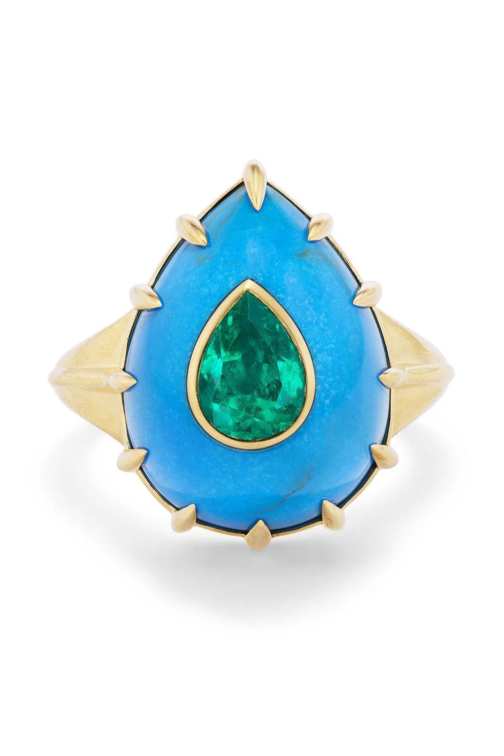 Emerald Futuristic Ring
