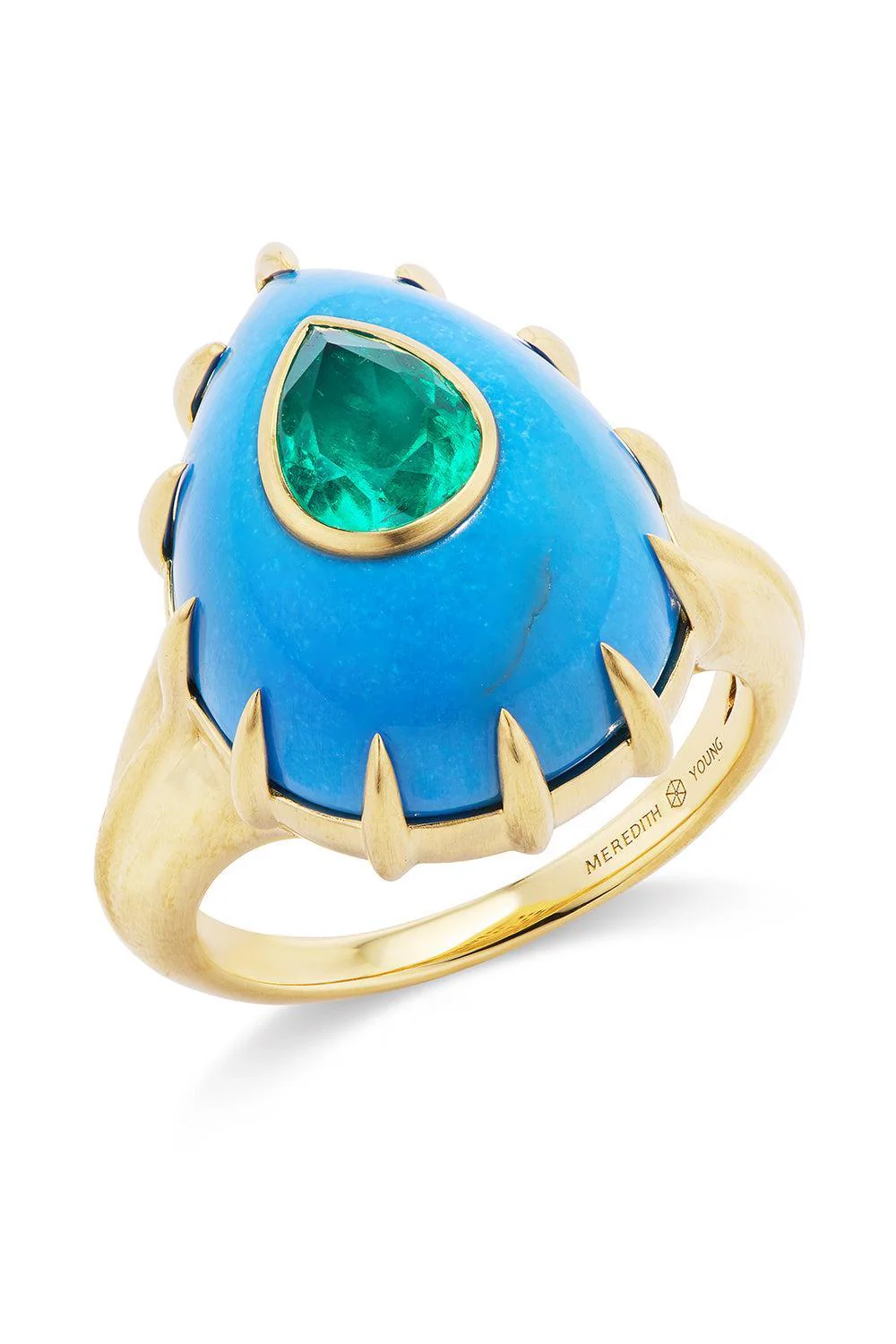 Emerald Futuristic Ring - Image 3
