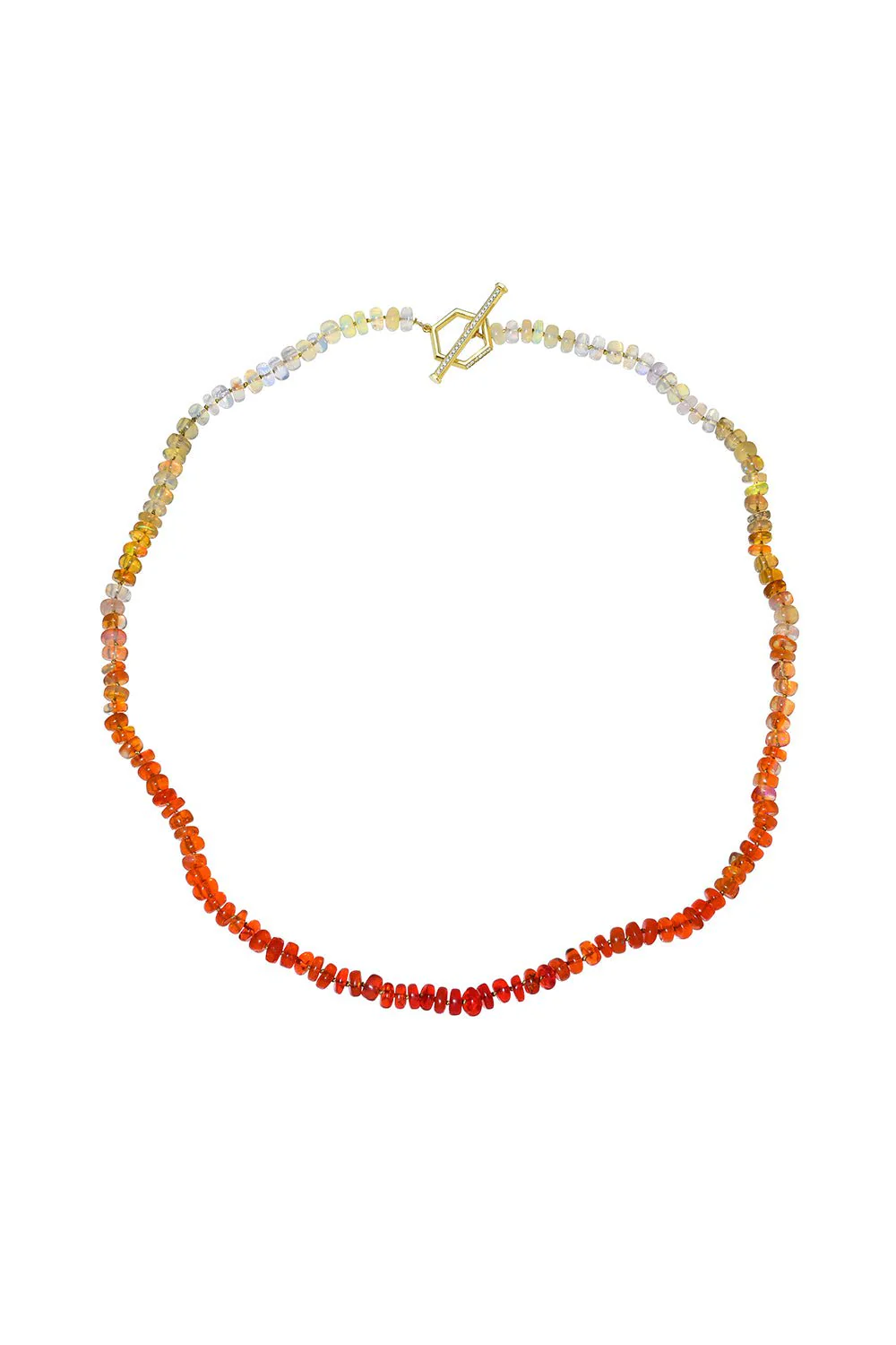 Fire Opal Bead Necklace